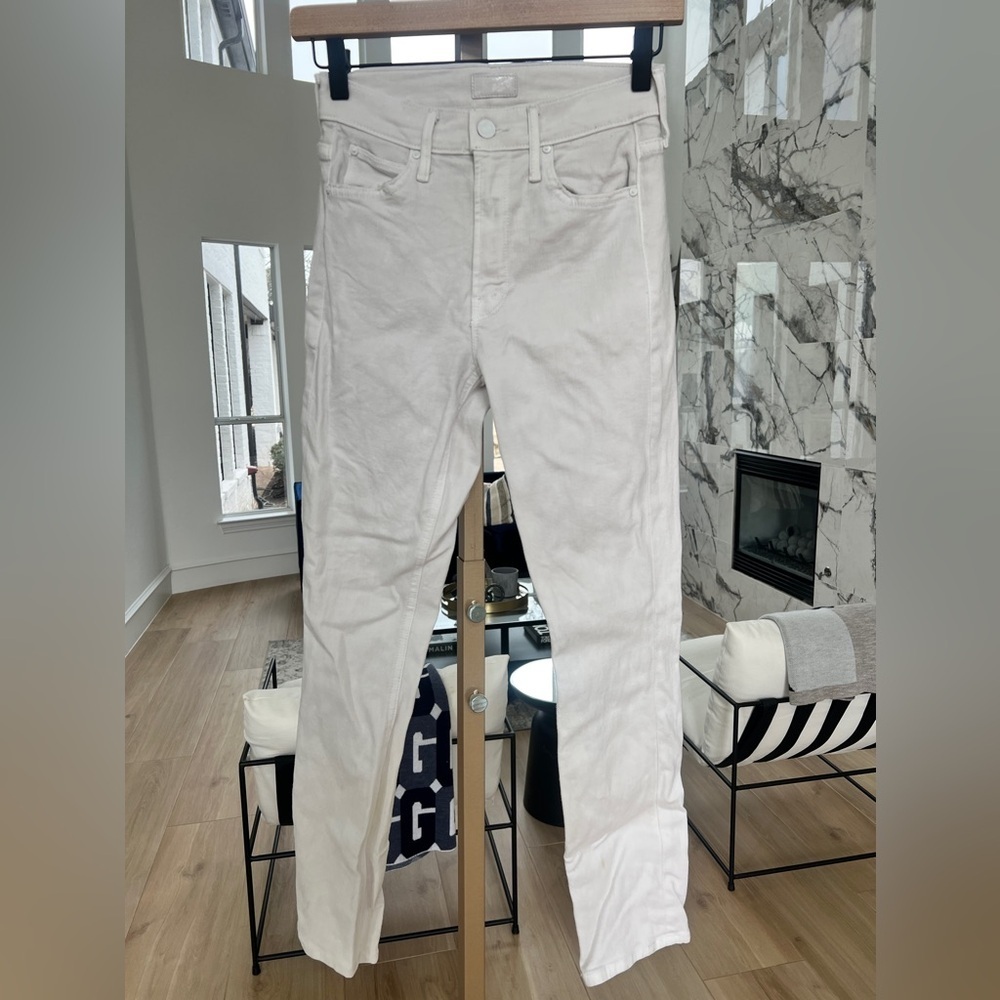 Mother Denim White Skinny Jeans